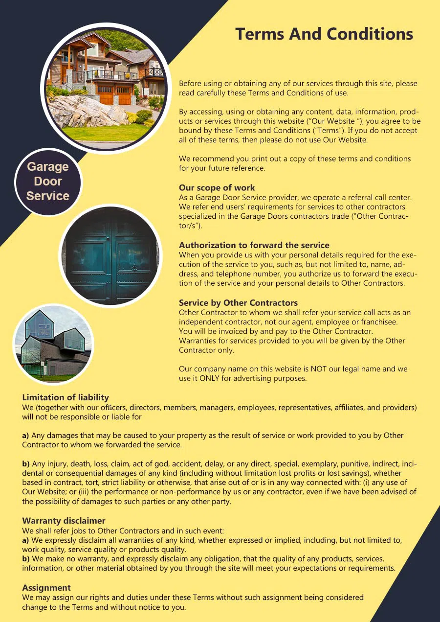 Elite Garage Door Service Brooklyn, NY 347-390-0651 - terms6